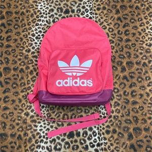 Adidas pink and purple backpack / book bag